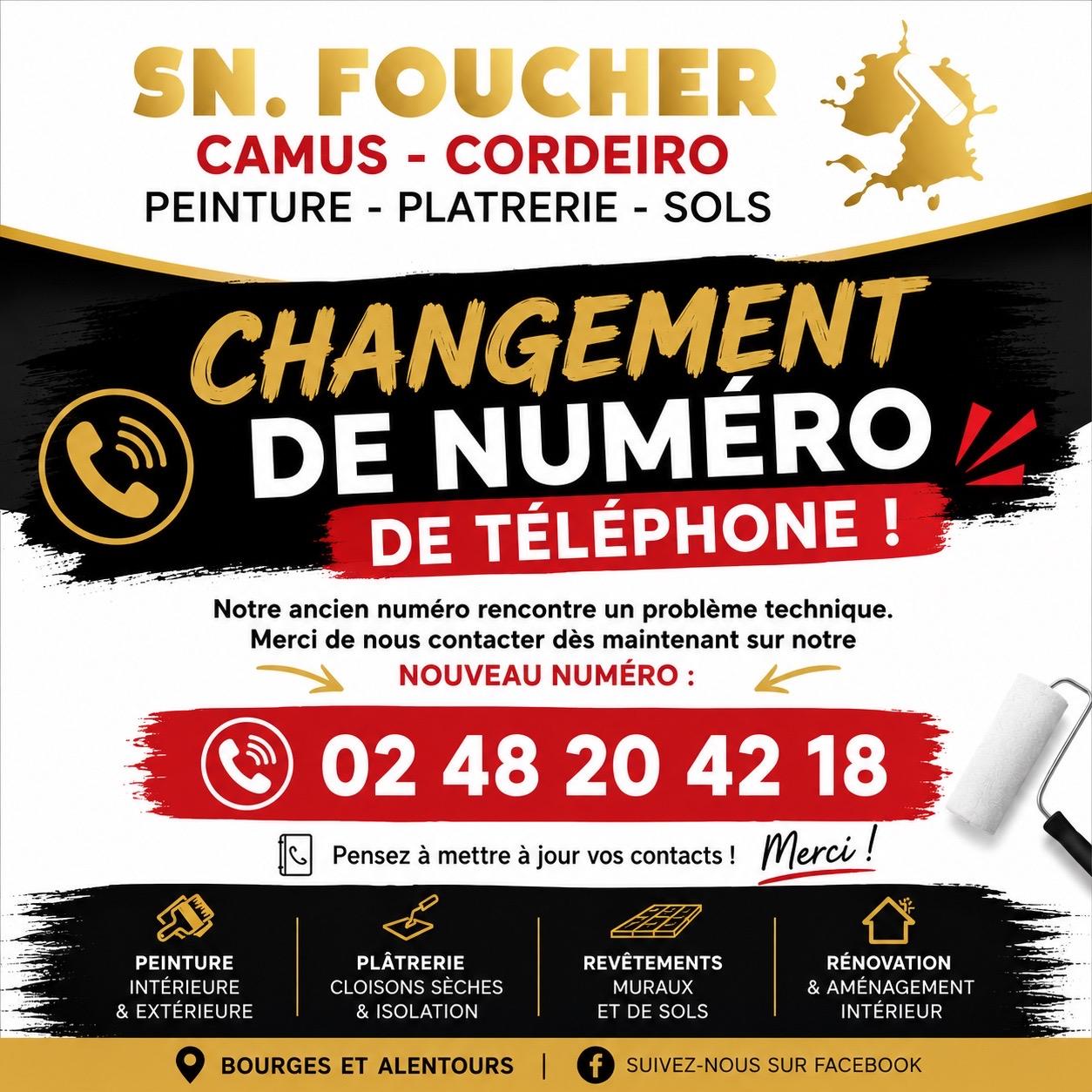 NOUVEAU NUMÉRO DE TÉLÉPHONE